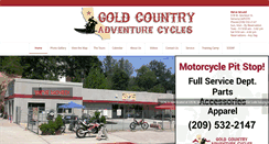 Desktop Screenshot of goldcountryadventurecycles.com