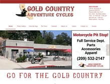 Tablet Screenshot of goldcountryadventurecycles.com